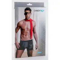 Фото  Костюм пирата Candy Boy (трусы, шарф, повязка на глаз), черно-красный, OS