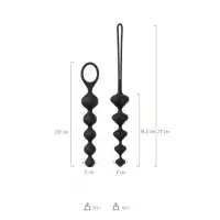 Изображение Satisfyer, Германия Набор анальных цепочек Satisfyer Love Beads black, силикон, черный, 27 см.