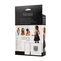 Изображение  Платье Glossy Marisa из материала Wetlook, черное, XL