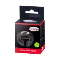Изображение  Эрекционное виброкольцо для пениса и мошонки MALESATION Vibro Ball Ring, силикон, черный