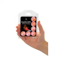 Изображение Secret play, Испания Массажное масло SECRET PLAY BRAZILIAN BALLS, тройной эффект, 6 х 4 гр