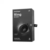 Фото Satisfyer, Германия Вибромастурбатор нереалистичный Satisfyer Ring Stroker, силикон, чёрный, 9,1 см.