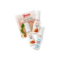 Изображение  Набор гелей-смазок Yovee для любви (721008+721014+721052), вкус(клубн/дыня+карам)+увл(гиалур),3х50мл