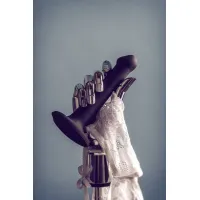 Фото Strap-on-me Ремневой нереалистичный страпон на присоске Strap-on-me, S, силикон, черный, 17 см