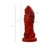 Изображение Black & Red by TOYFA Вибратор Black&Red by TOYFA Monster Docus, силикон, красно-черный, 20 см