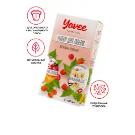 Набор гелей-смазок Yovee для любви (721007+721011), вкусовые (клубника/дыня+ваниль.сливки), 2х100 мл