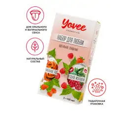 Набор гелей-смазок Yovee для любви (721009+721013), вкусовые (малина/мята+карамель), 2х100 мл