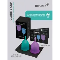 Фото Bradex, Россия Набор менструальных чаш Clarity Cup, 2 шт. (S+L)