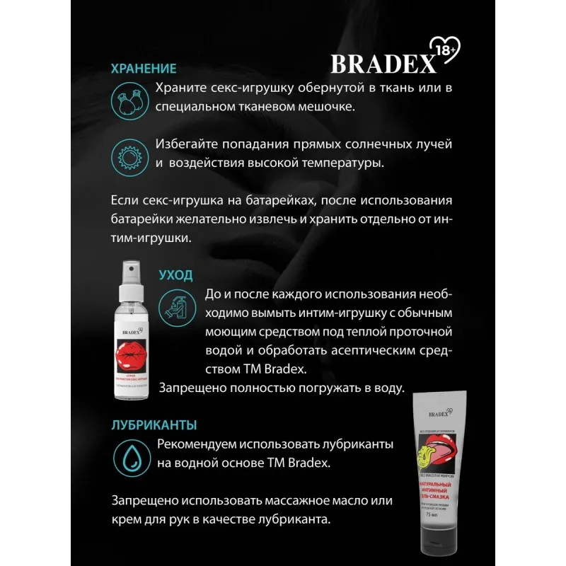 Фото Bradex, Россия Анальная пробка S Candy An., голубой