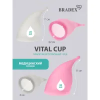 Фото Bradex, Россия Набор менструальных чаш Vital Cup, 2 шт. (S+L)