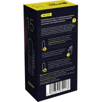 Изображение Ganzo, Великобритания Презервативы Ganzo Extase, с точечно-ребристой поверхностью, анатомической формы, латекс, 18см, 15шт