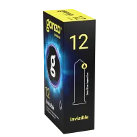 Фото Ganzo, Великобритания Презервативы Ganzo Invisible, супертонкие, с доп. смазкой, латекс, 18 см, 12 шт.