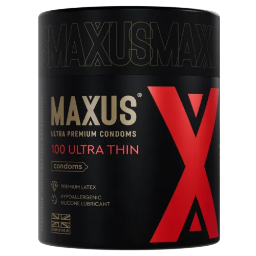 Изображение Ganzo, Великобритания Презервативы MAXUS Ultra Thin с кейсом, ультратонкие X-Edition, 100 шт