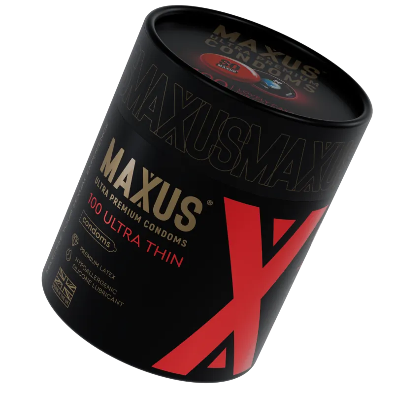 Изображение Ganzo, Великобритания Презервативы MAXUS Ultra Thin с кейсом, ультратонкие X-Edition, 100 шт