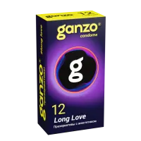 Фото Ganzo, Великобритания Презервативы Ganzo Long Love, с анестезирующим эффектом, латекс, 18 см, 12 шт.