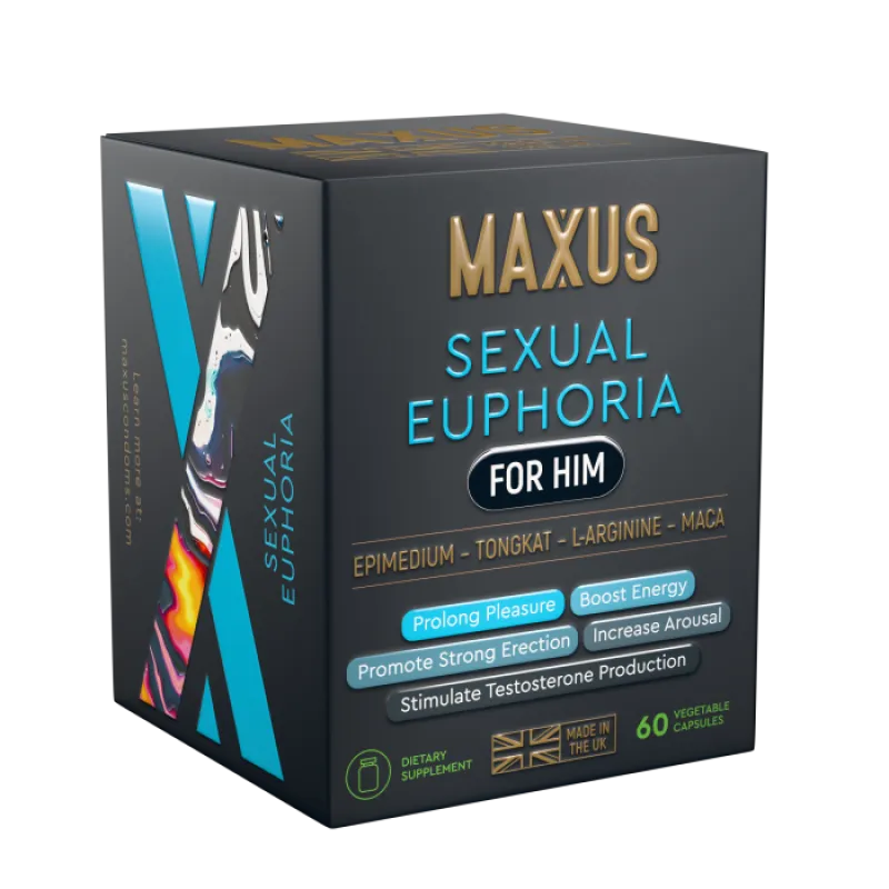 Изображение Maxus, Великобритания БАД MAXUS Сексуальная Эйфория для него, Sexual Euphoria for him, 60 капсул