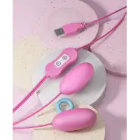 Адам и Ева Двойное виброяйцо на проводе Double Egg-Pink