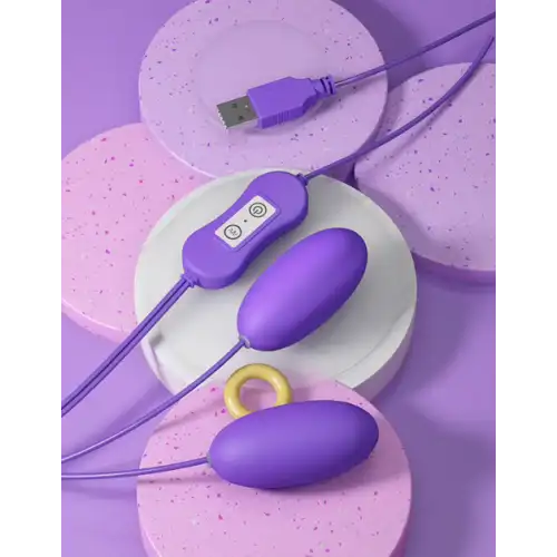 Адам и Ева Двойное виброяйцо на проводе Double Egg-Purple