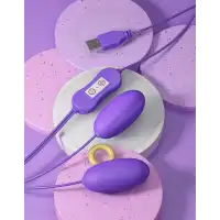 Адам и Ева Двойное виброяйцо на проводе Double Egg-Purple