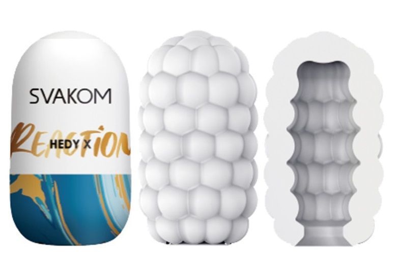 Изображение Svakom, США Мастурбатор нереалистичный Svakom Hedy X5 Reaction, TPE, белый, 9 см