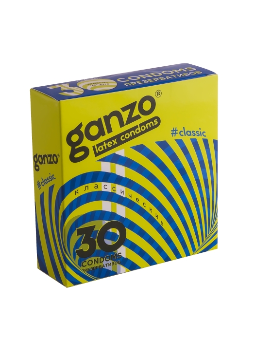 Фото Ganzo, Великобритания Презервативы Ganzo Classic, классические, латекс, 18 см, 30 шт