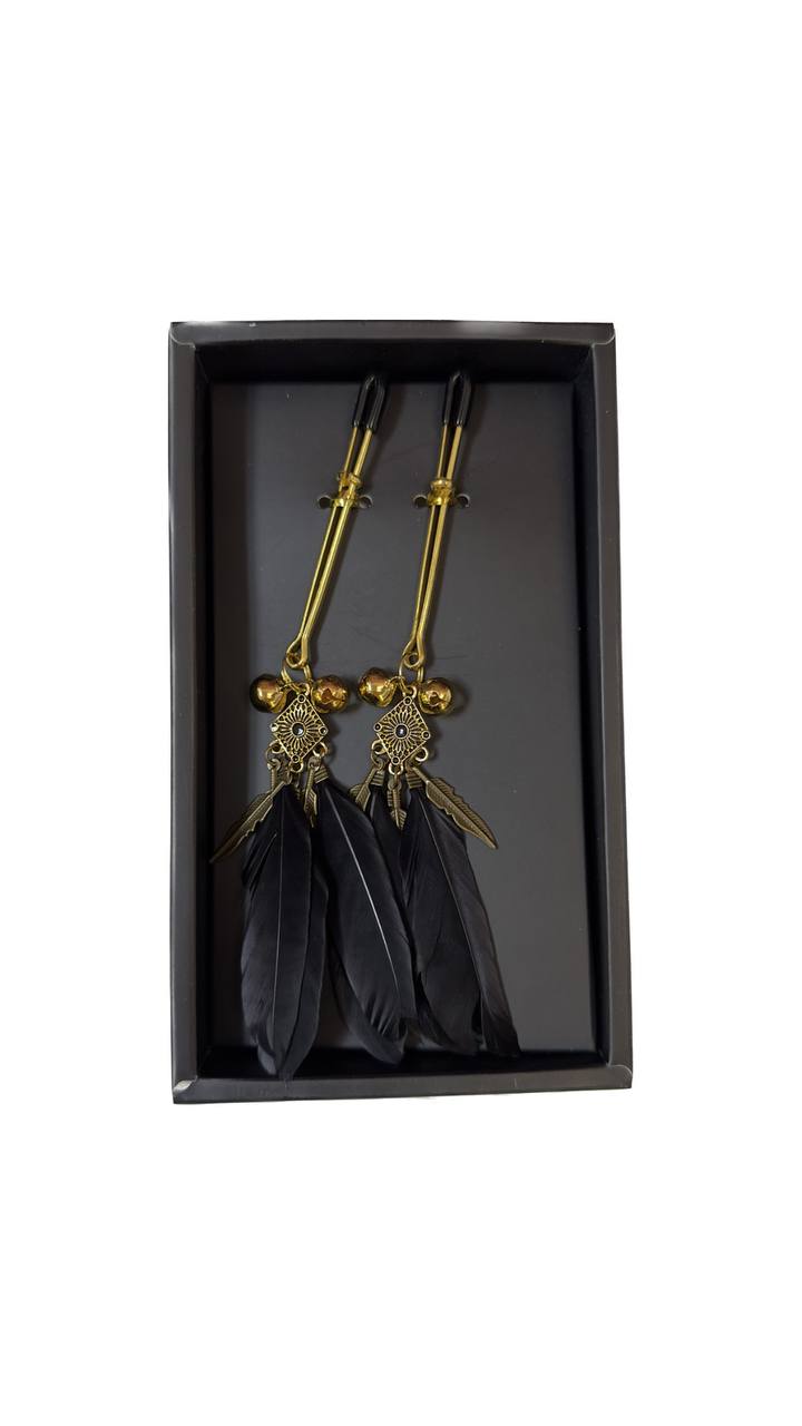 Фото Ningbo Jiuai Adult Products Co., Ltd., Китай Зажимы для сосков с бубенчиками и перьями