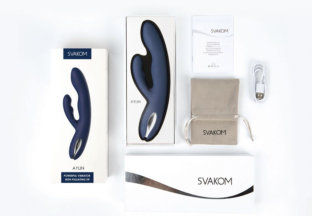 Изображение Svakom, США Aylin Dark Blue Вибростимулятор Svakom со встроенным аккумулятором