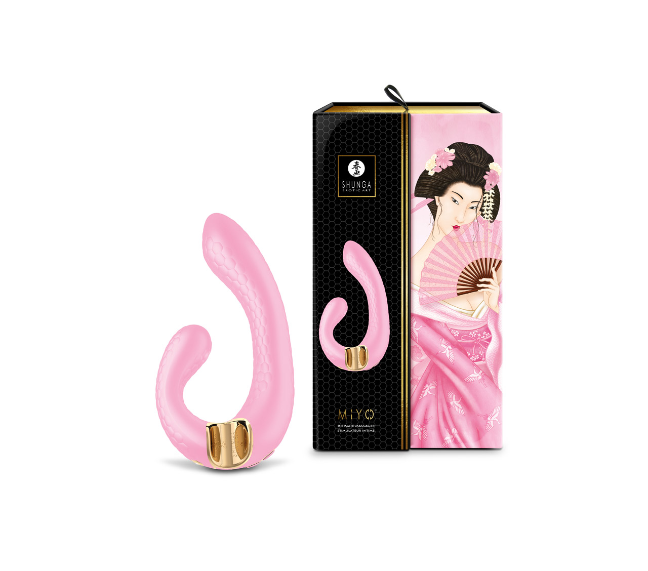 Изображение Shunga toys, Канада Shunga MIYO Гибкий вибростимулятор для клитора и зоны G с двумя моторами розового цвета