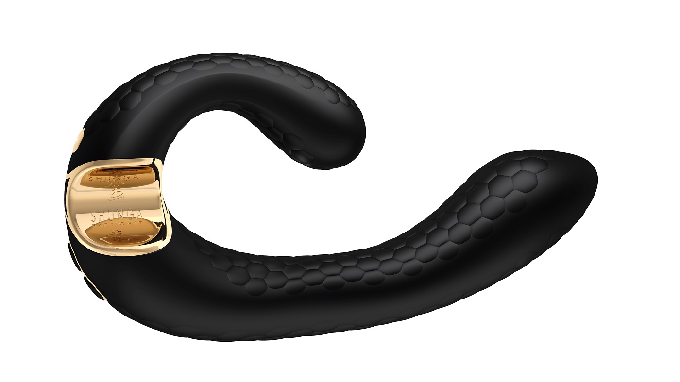Изображение Shunga toys, Канада Shunga MIYO Гибкий вибростимулятор для клитора и зоны G с двумя моторами черного цвета