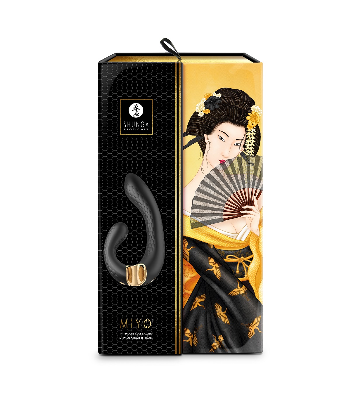 Изображение Shunga toys, Канада Shunga MIYO Гибкий вибростимулятор для клитора и зоны G с двумя моторами черного цвета
