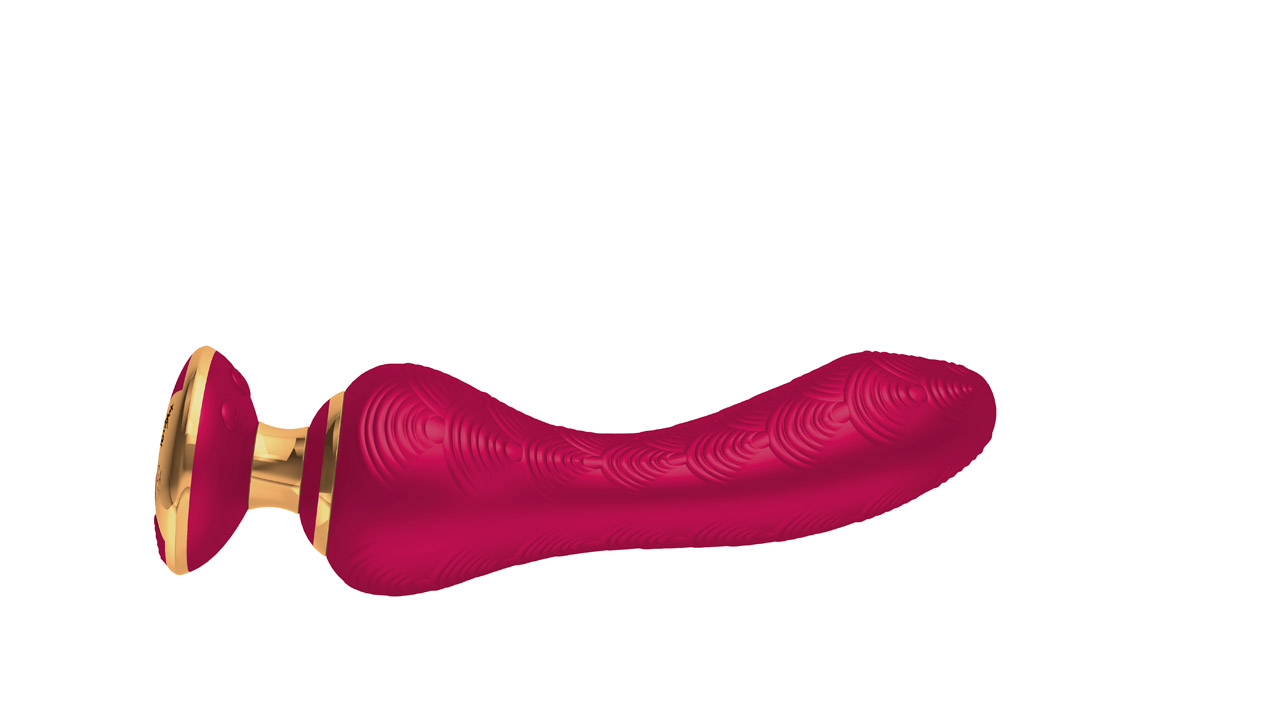Фото Shunga toys, Канада Shunga SANYA Гибкий эргономичный вибростимулятор малинового цвета