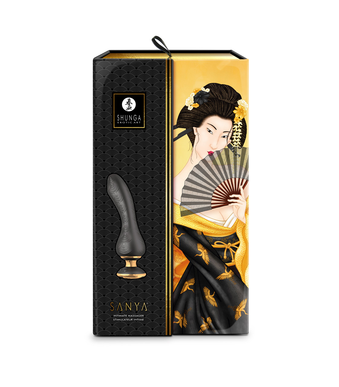 Изображение Shunga toys, Канада Shunga SANYA Гибкий эргономичный вибростимулятор черного цвета