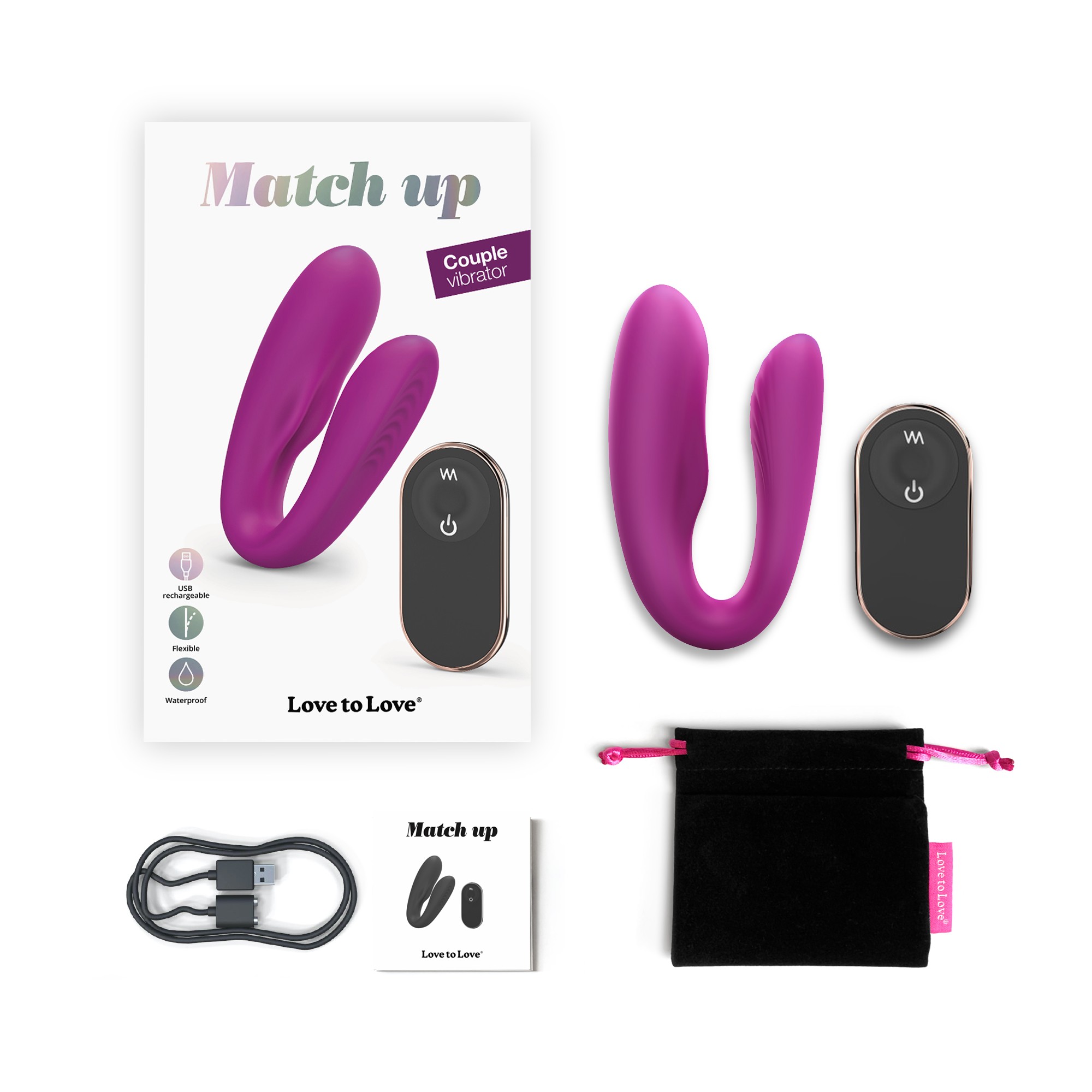 Изображение Love to love, Франция Вибратор в пару MATCH UP - SWEET ORCHID