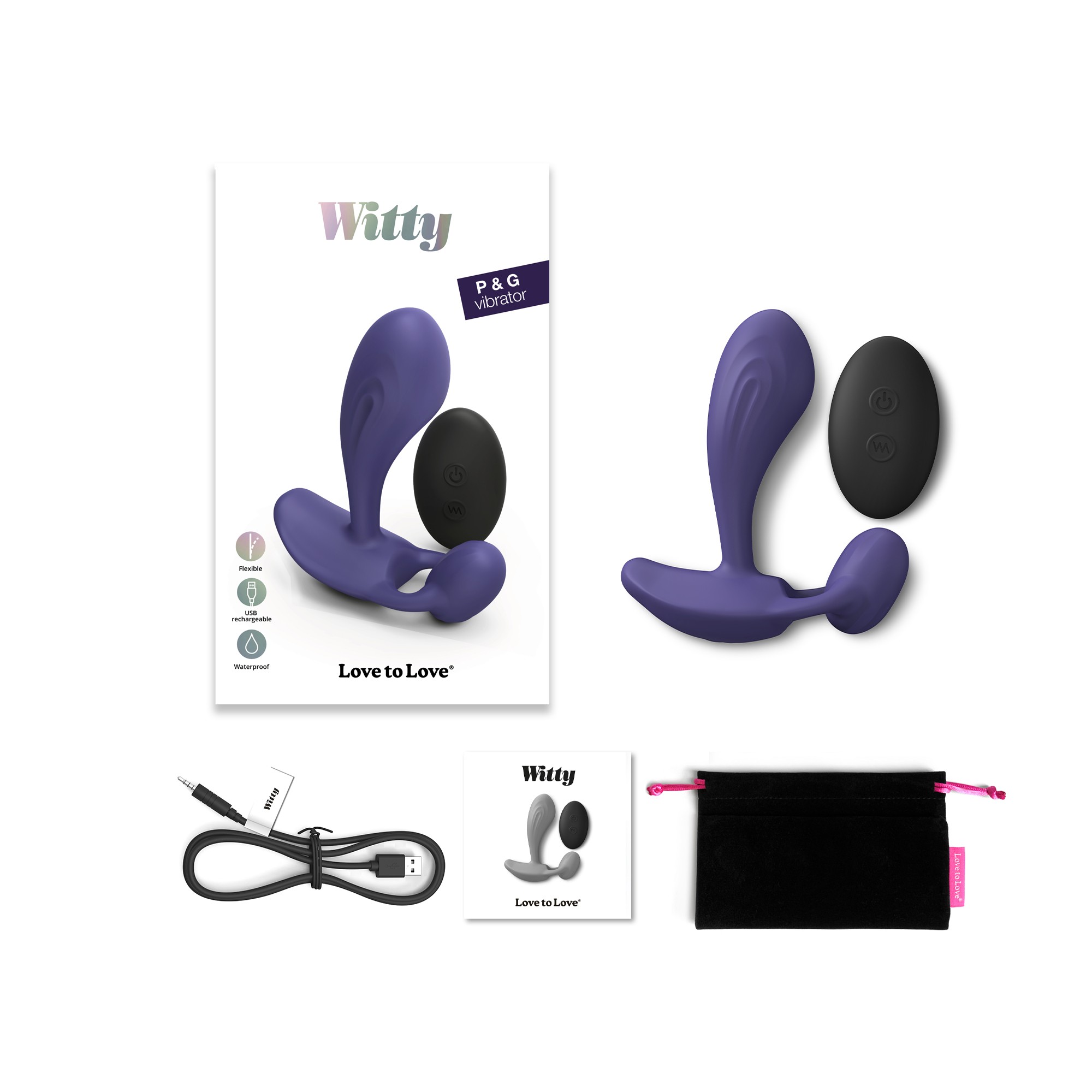 Фото Love to love, Франция Универсальный вибратор WITTY - MIDNIGHT INDIGO