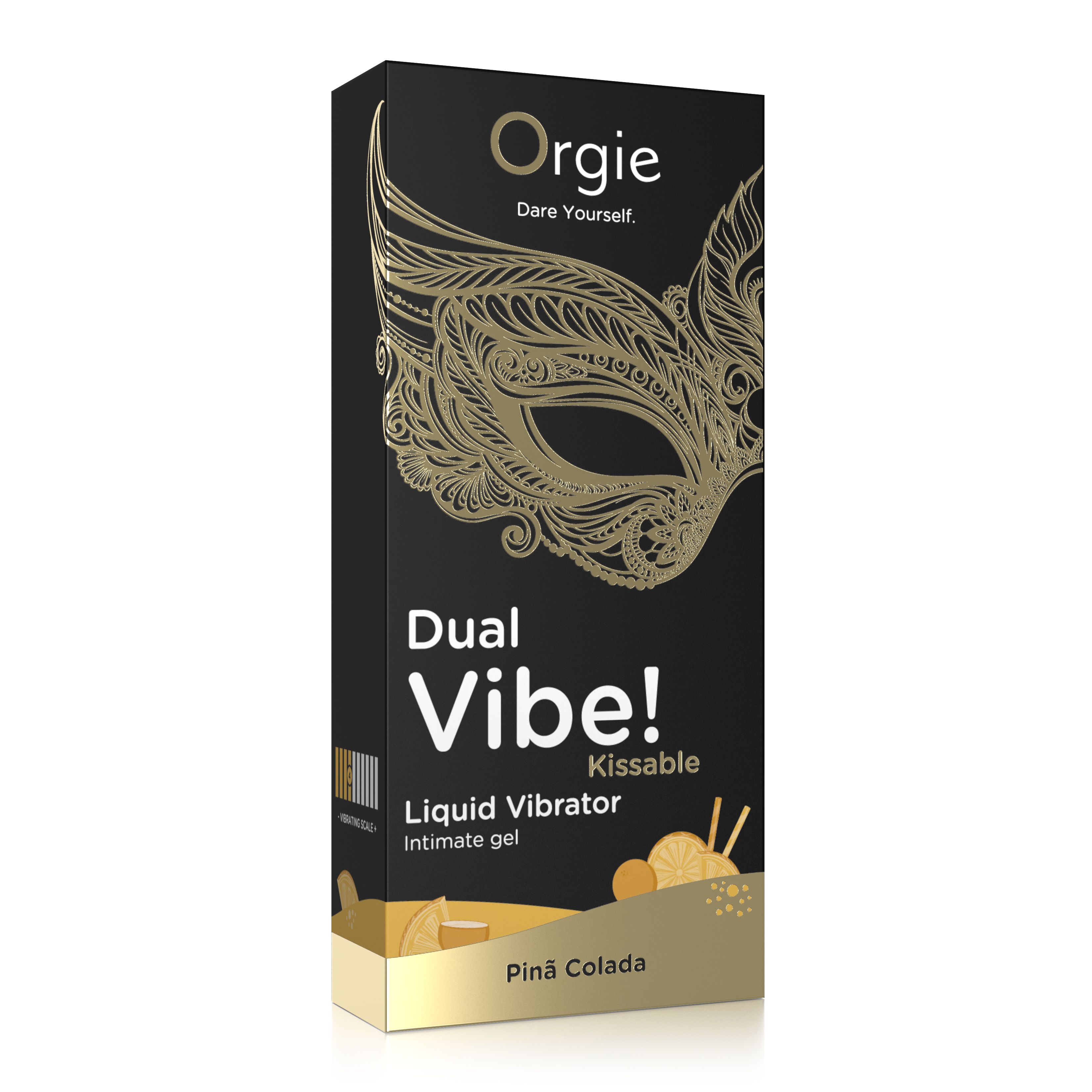 Фото Orgie, Португалия Жидкий вибратор ORGIE DUAL VIBE! со вкусом коктейля PINÃ COLADA 15мл