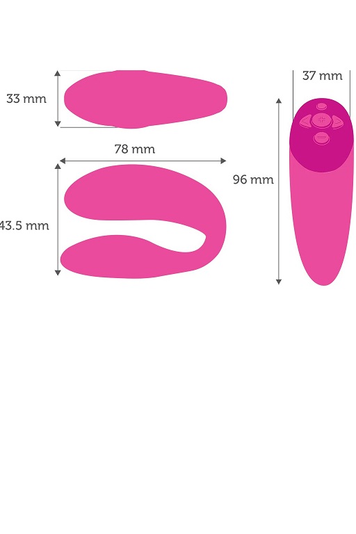 Фото We-Vibe, Канада Сенсорный вибромассажер для пар We-Vibe Chorus Aqua