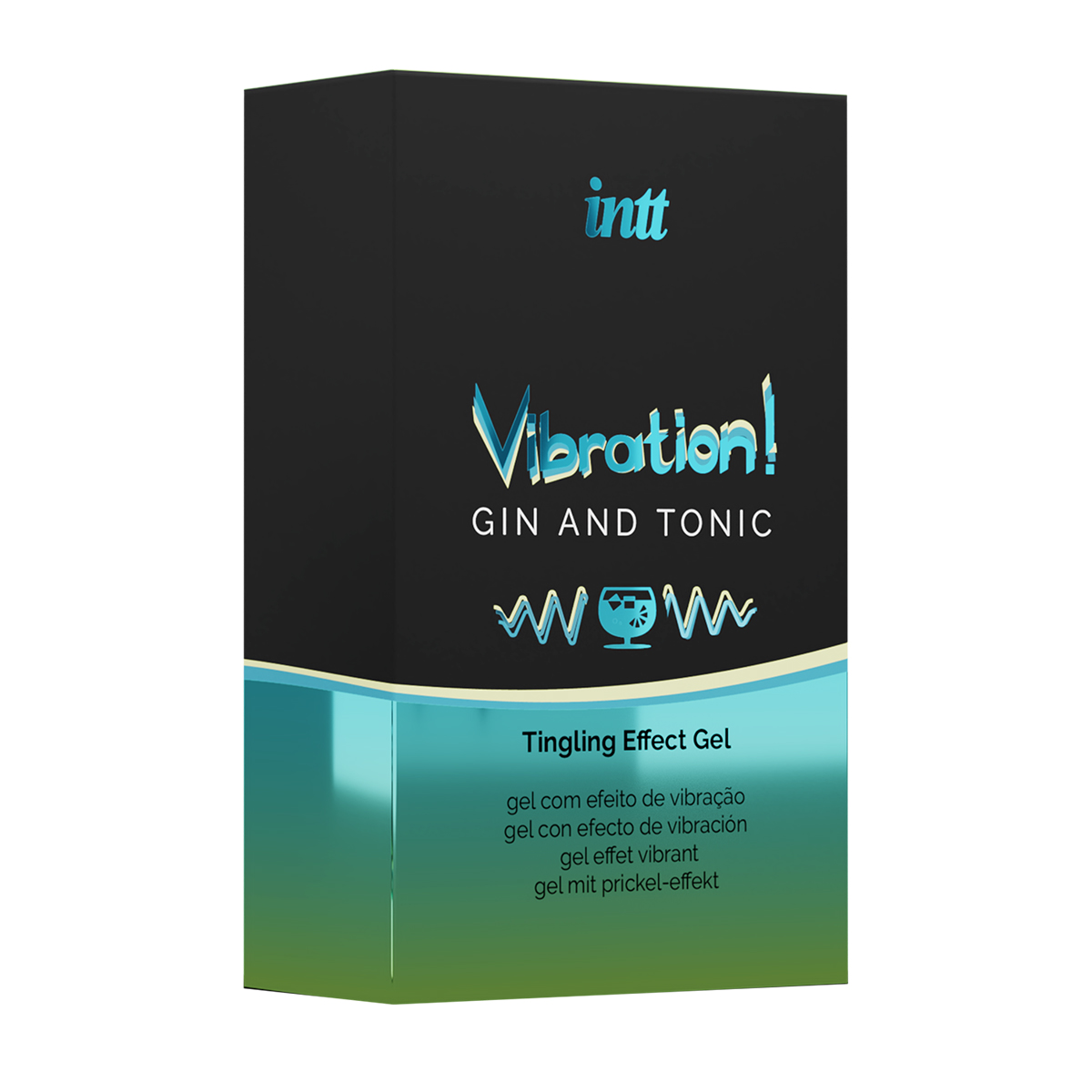 Фото Intt Cosmetics Жидкий интимный гель с эффектом вибрации Gin & Tonic, Intt, 15 мл