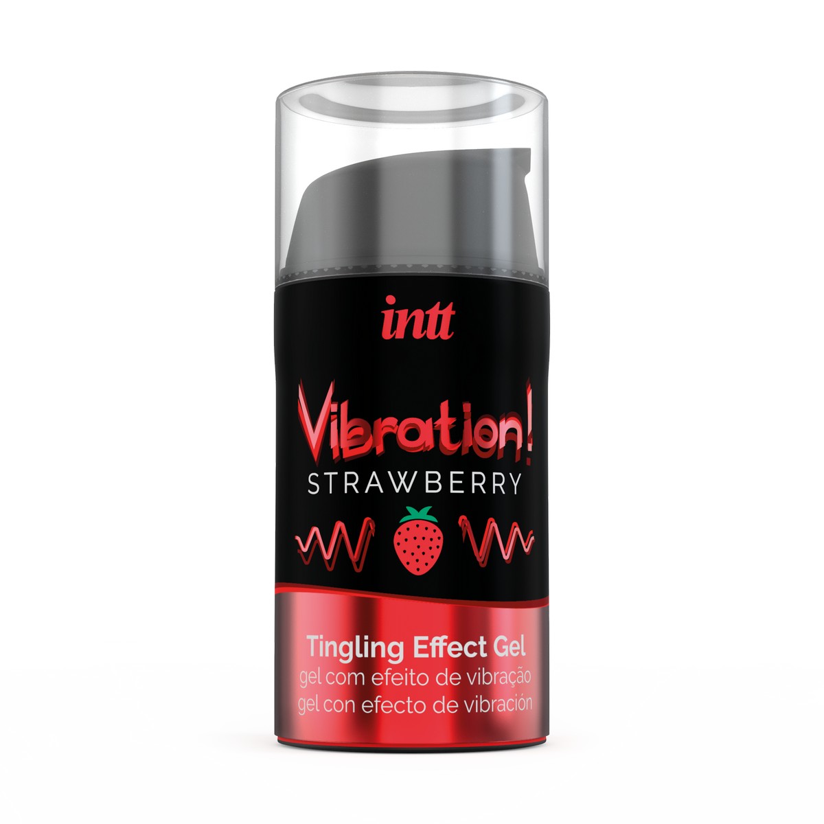 Фото Intt Cosmetics Жидкий интимный гель с эффектом вибрации Strawberry, Intt, 15 мл