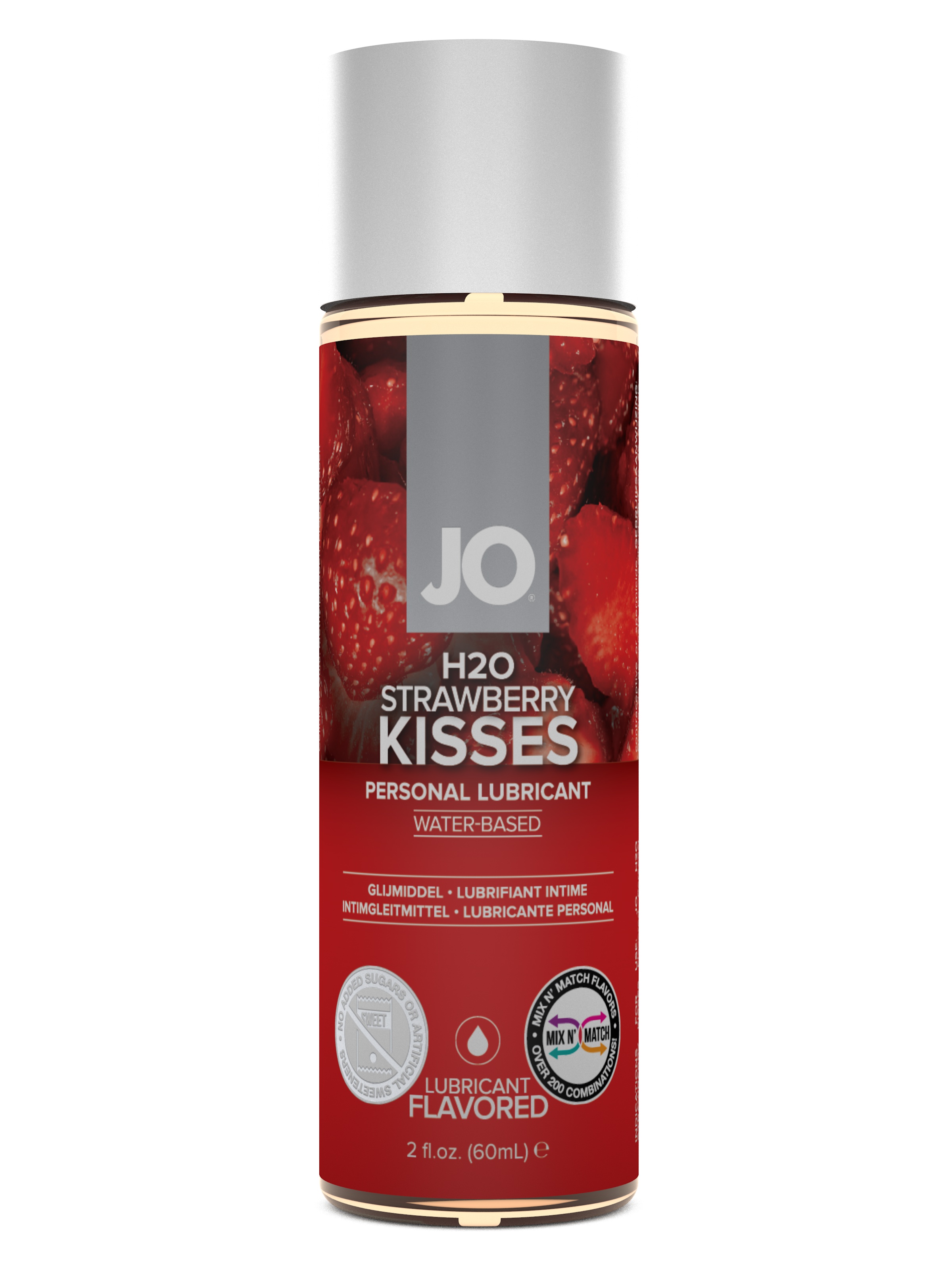 Изображение System JO, США Вкусовой лубрикант Клубника / JO Flavored Strawberry Kiss 1oz - 60 мл.