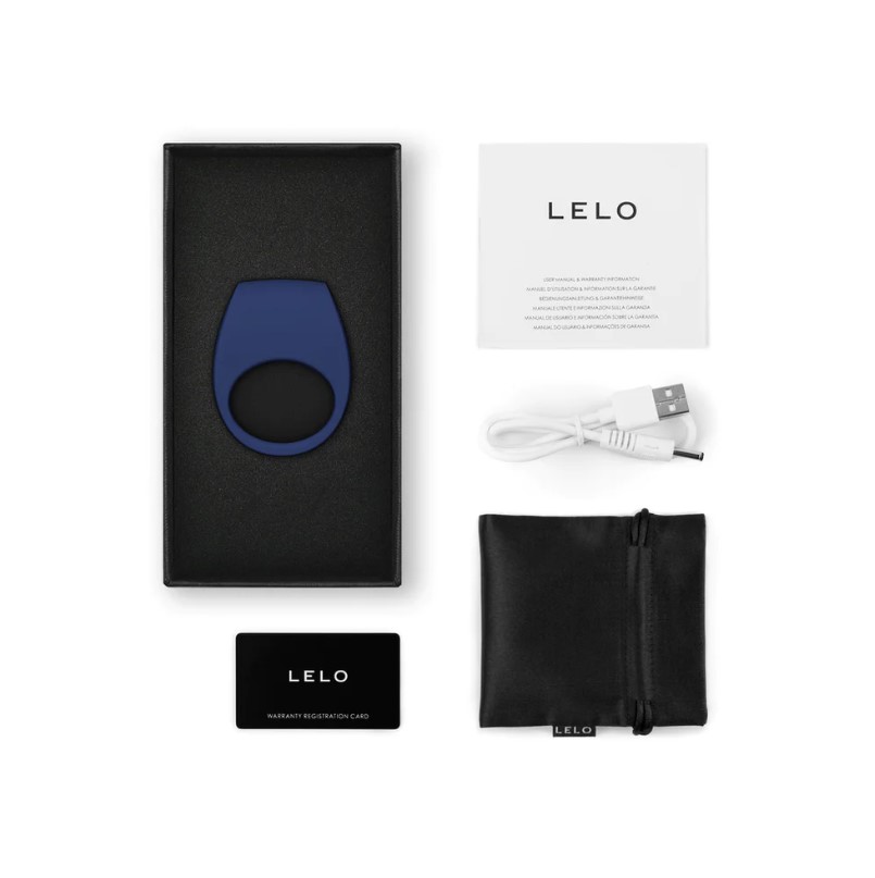 Фото Lelo, Швеция Lelo Tor 3 - эрекционное виброкольцо для пар с подключением к приложению, синий