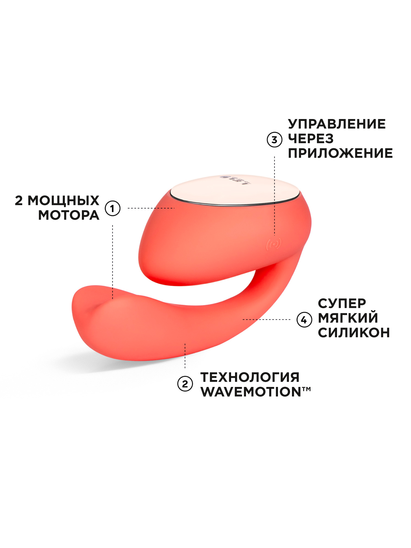 Изображение Lelo, Швеция Lelo Ida Wave - вибратор с управлением через приложение, (Коралловый)