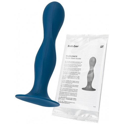 Фото Fun Factory, Германия Фаллос Satisfyer Double Ball-R со смещенным центром тяжести синий 18 см