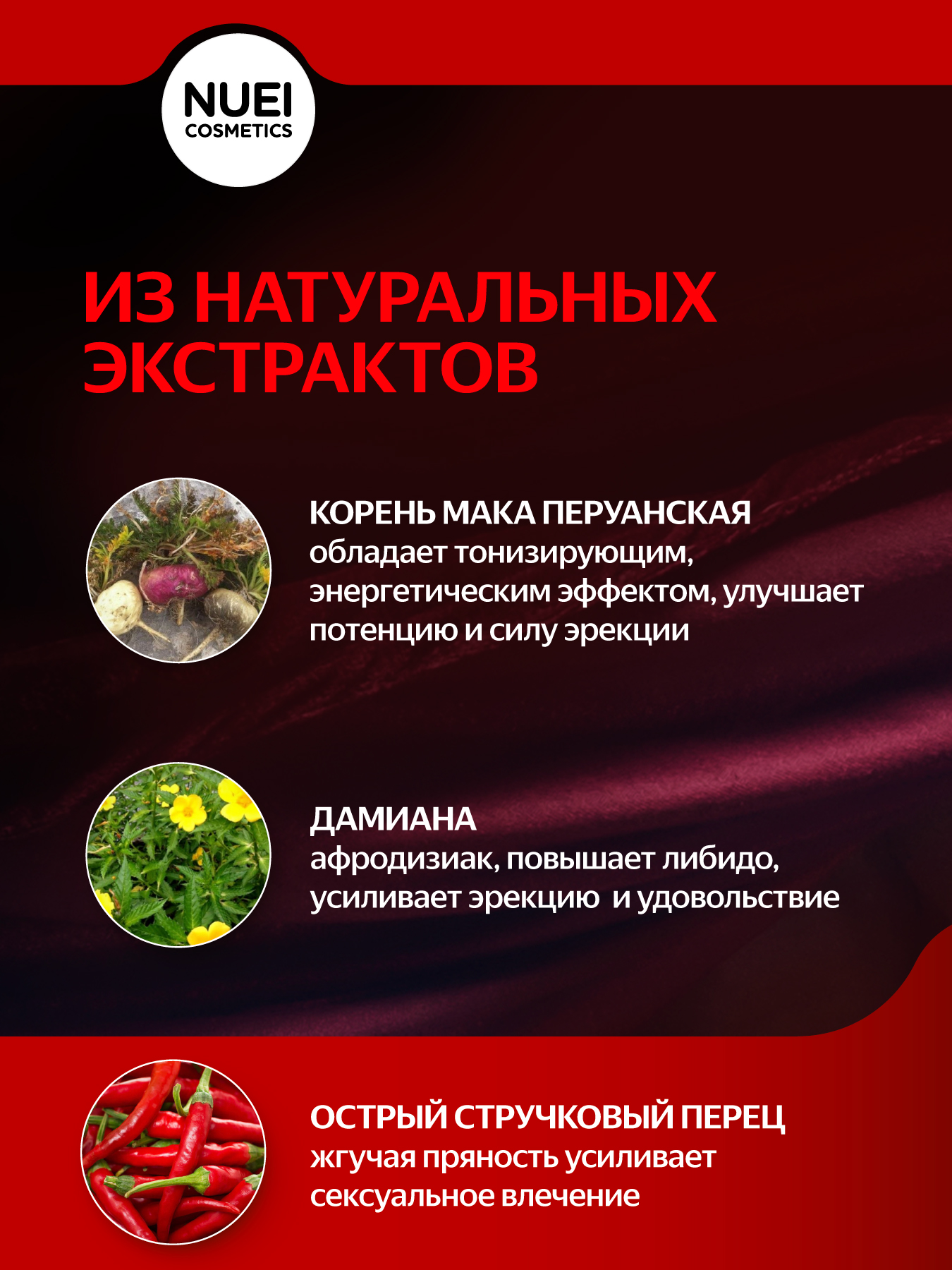 Изображение Nuei cosmetics, Испания Гель NUEI THOR STIMULATING GEL WITH WARMING EFFECT 10ML