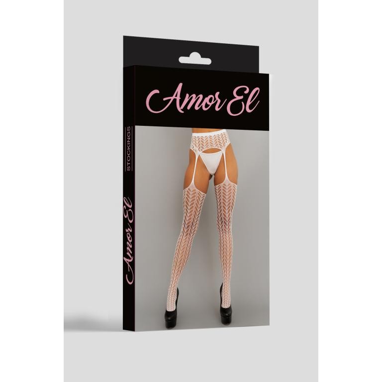 Фото Amor EL, Испания Чулки с поясом Amor EL (S/L) белый