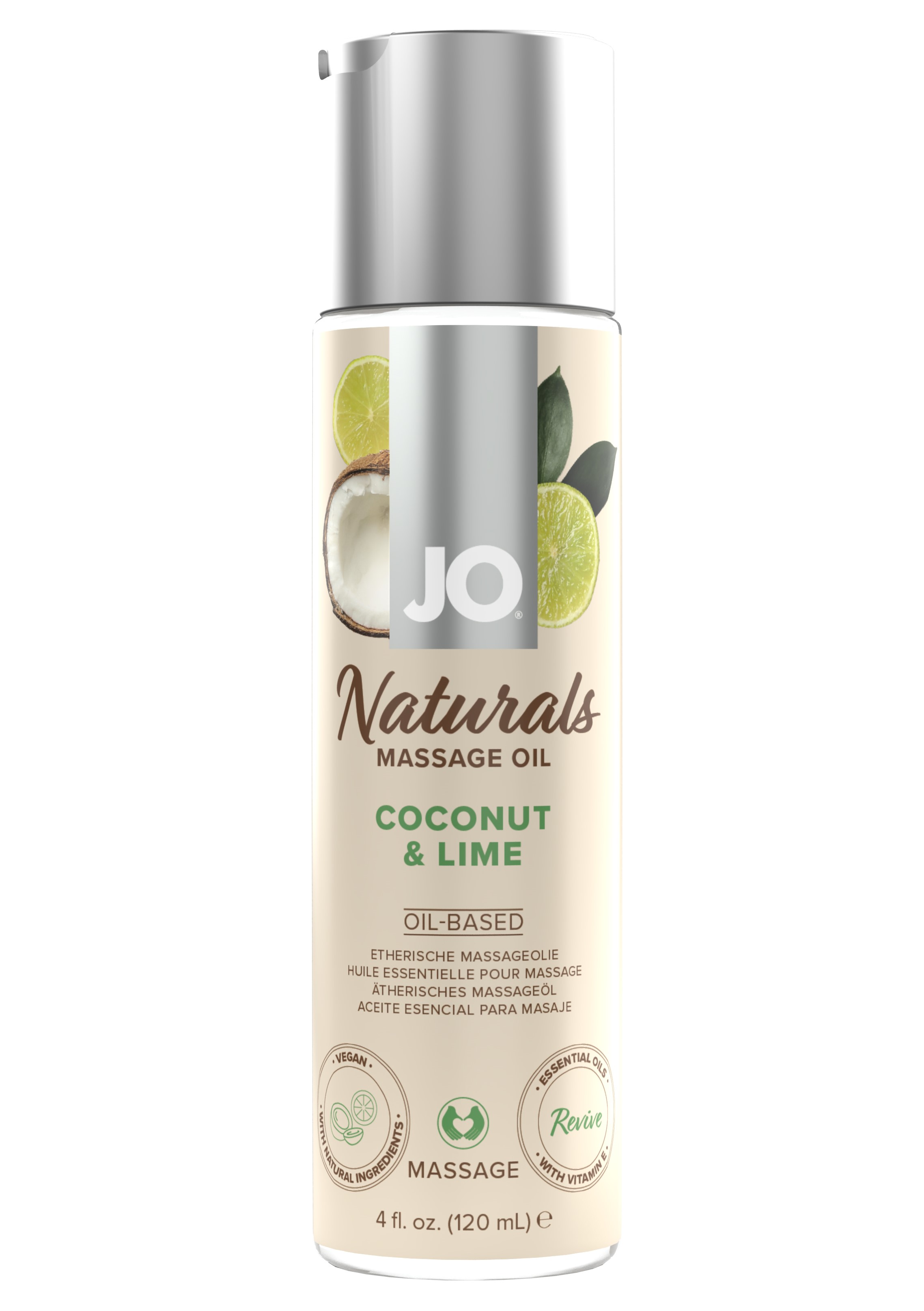 Фото System JO, США Массажное масло JO  - Coconut & Lime/Кокос и лайм  120 mL