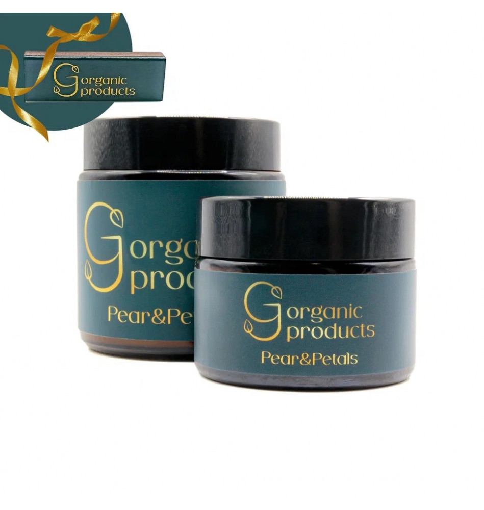 Изображение GJ organic Массажная свеча ручной работы Pear&Petals (100мл.)
