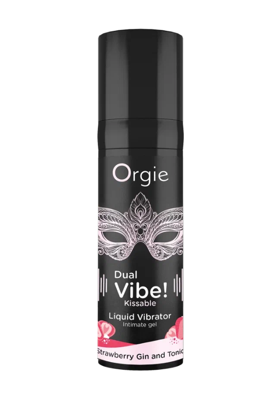 Фото Orgie, Португалия Съедобный гель с вибрацией Orgie DUAL VIBE! со вкусом коктейля STRAWBERRY GIN AND TONIC 15мл