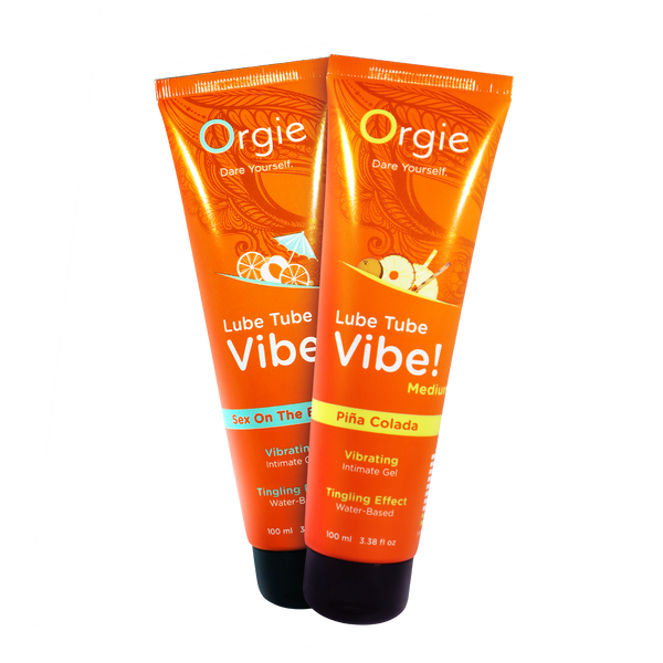 Изображение Orgie, Португалия Гель с эффектом вибрации Orgie Lube Tube Vibe Medium Pina Colada, 100 мл