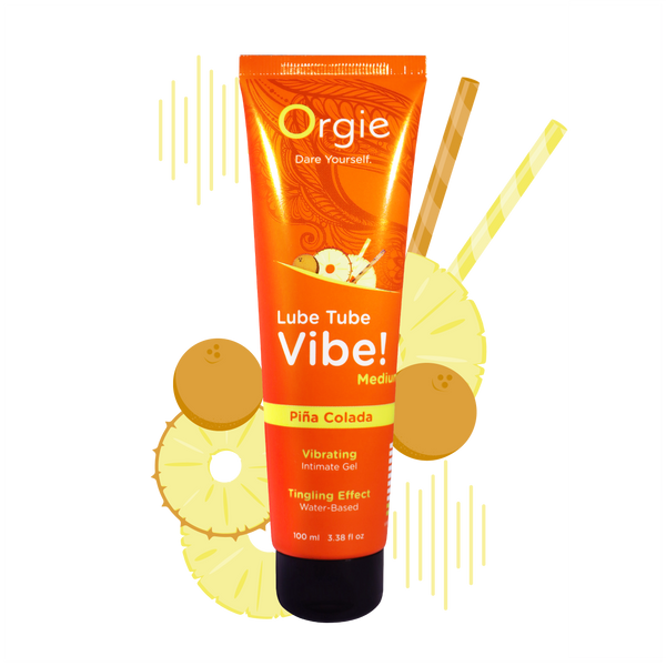 Изображение Orgie, Португалия Гель с эффектом вибрации Orgie Lube Tube Vibe Medium Pina Colada, 100 мл