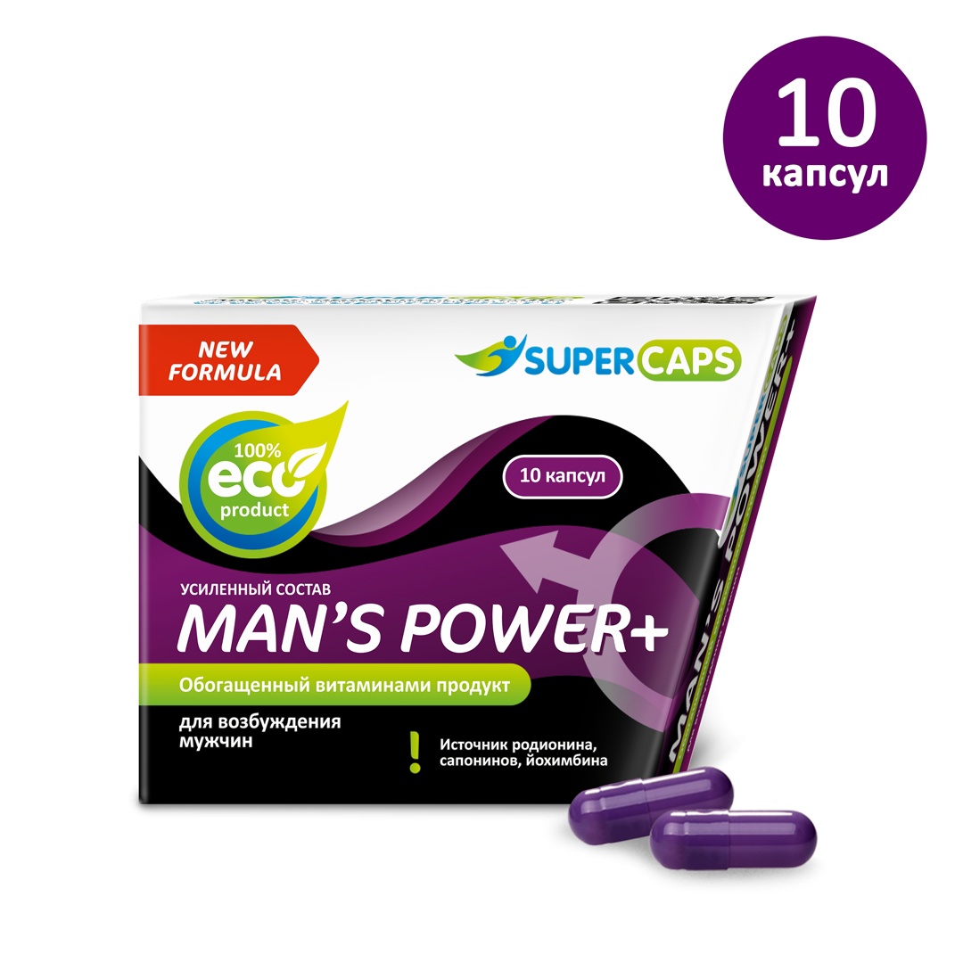 Фото Supercaps, Китай Средство возбуждающее Mans Power plus 10 капсул